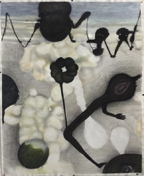 Aquarelle, craie et crayon sur Arches 112 x 92 cm