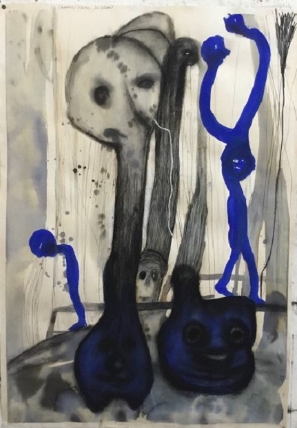 Birds Tech. mixte 110 x 75 cm 2024